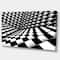 Designart - Optical Black and White Pattern - Abstract Canvas Art Print